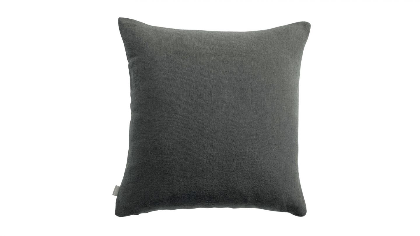 Lot de 2 Taies d'oreiller en lin Gris 65 x 65 cm - Zeff Lot de 2 Taies d'oreiller en lin Gris 65 x 65 cm - Zeff
