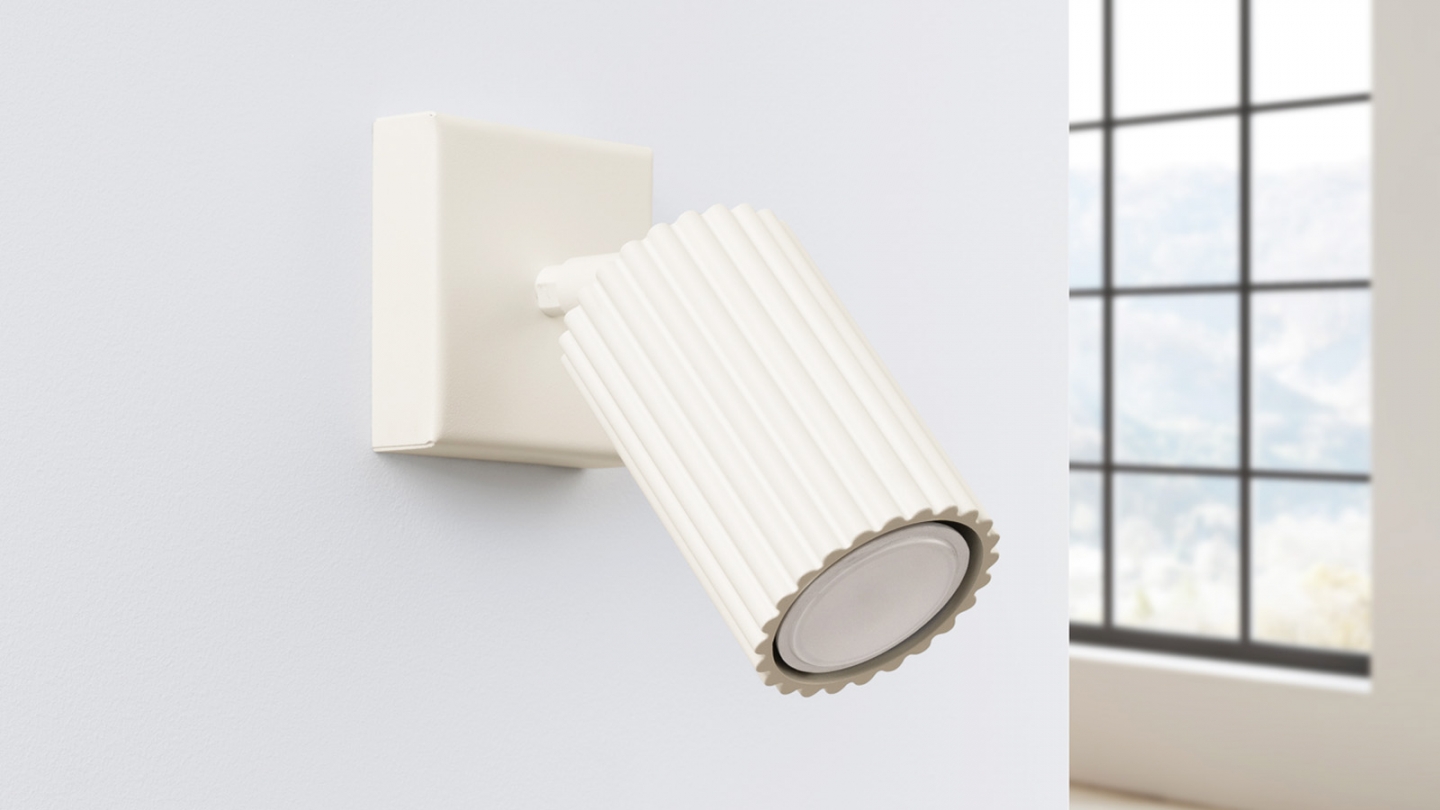 Applique en aluminium cannelé beige - Karbon