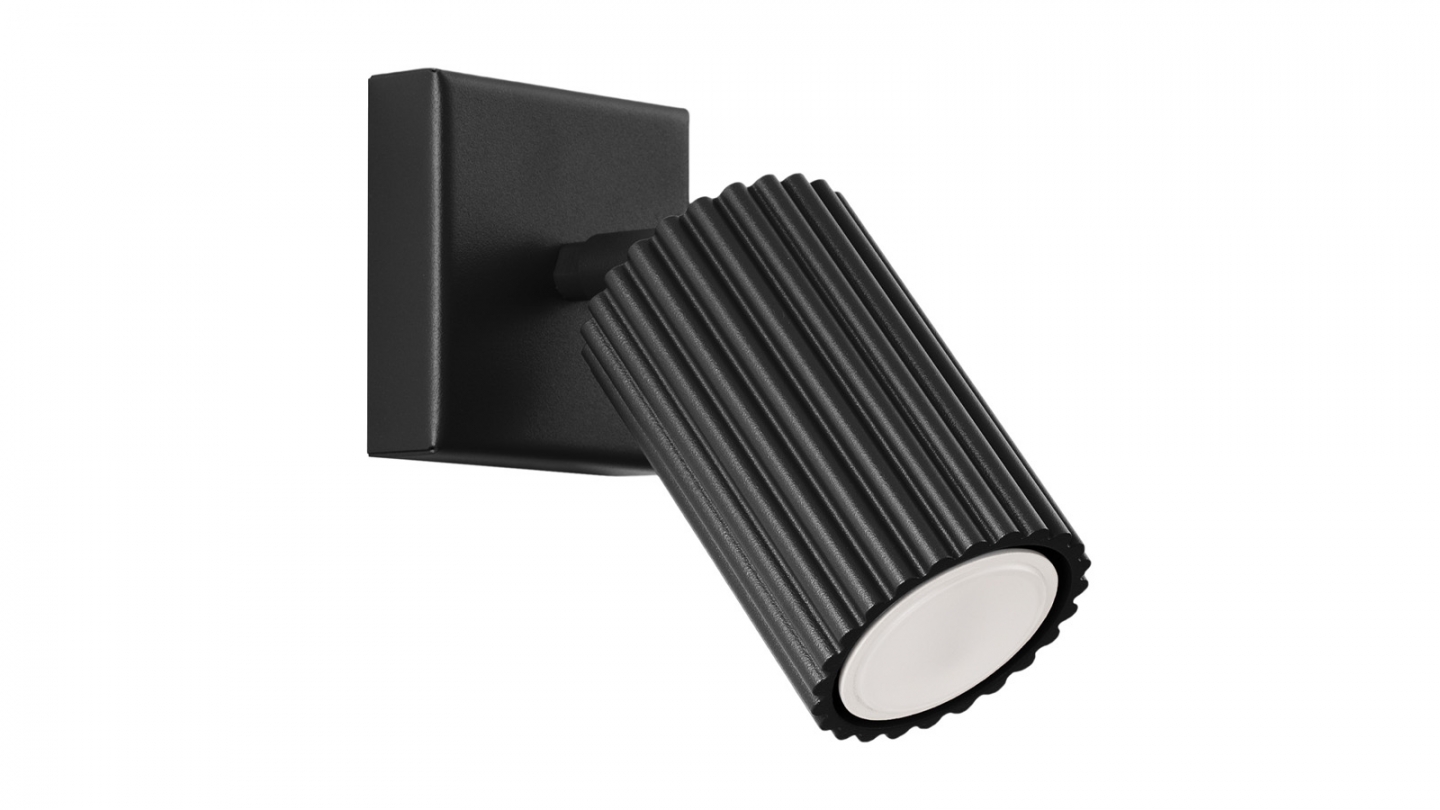 Applique en aluminium cannelé noir - Karbon