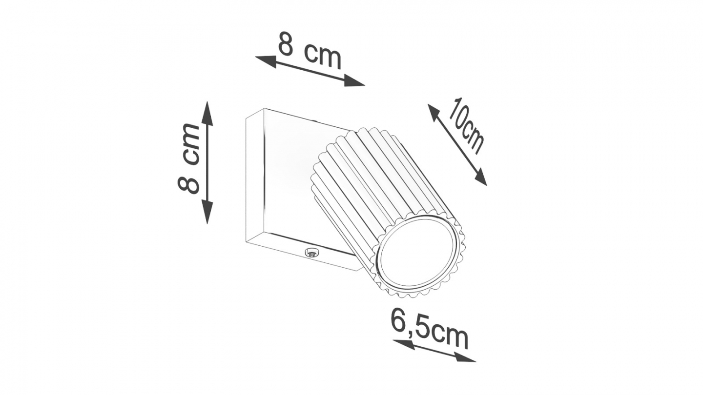 Applique en aluminium cannelé noir - Karbon