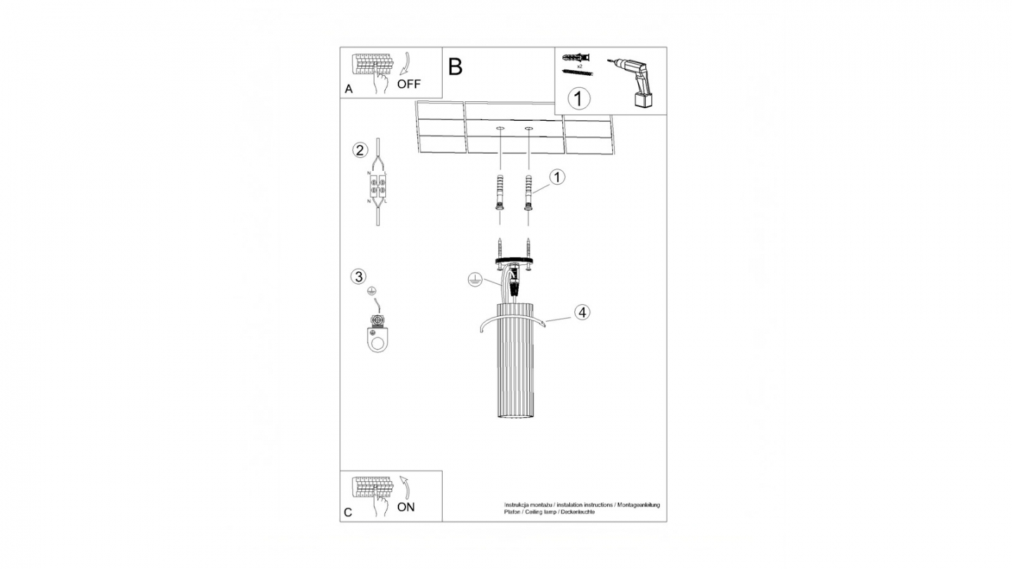 Plafonnier en aluminium cannelé 20 cm noir - Karbon Plafonnier en aluminium cannelé 20 cm noir - Karbon
