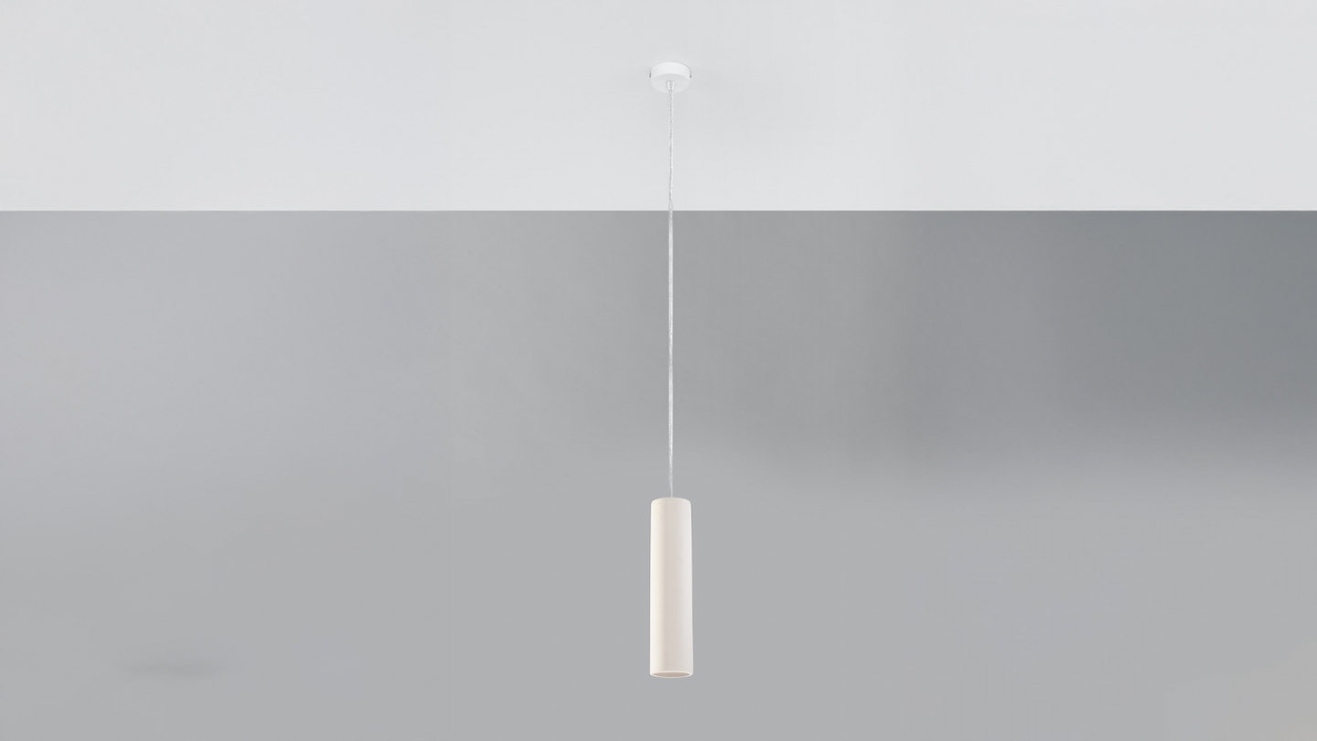 Suspension en céramique blanche - Nancy