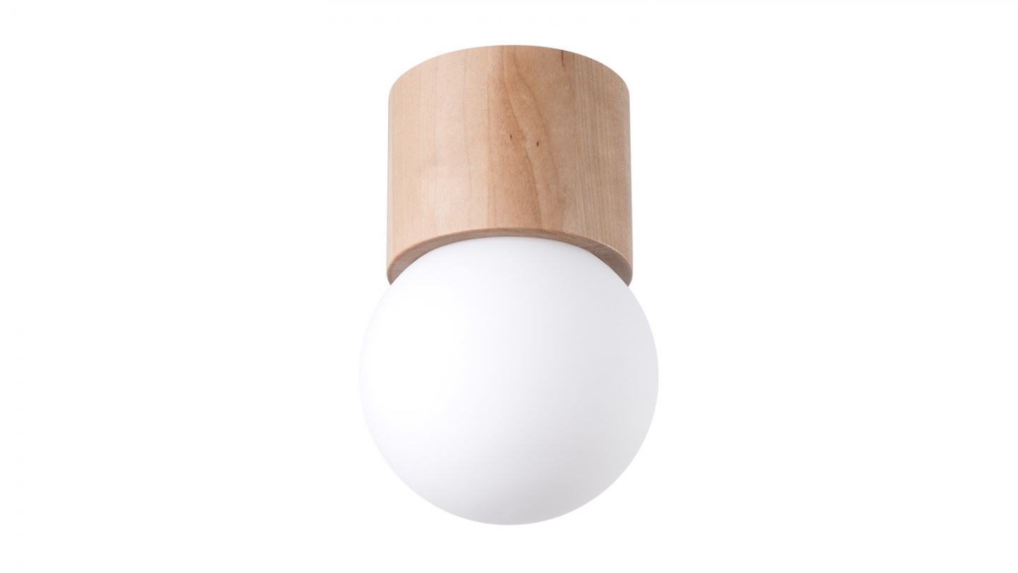 Plafonnier en bois naturel 19 cm - Boomo