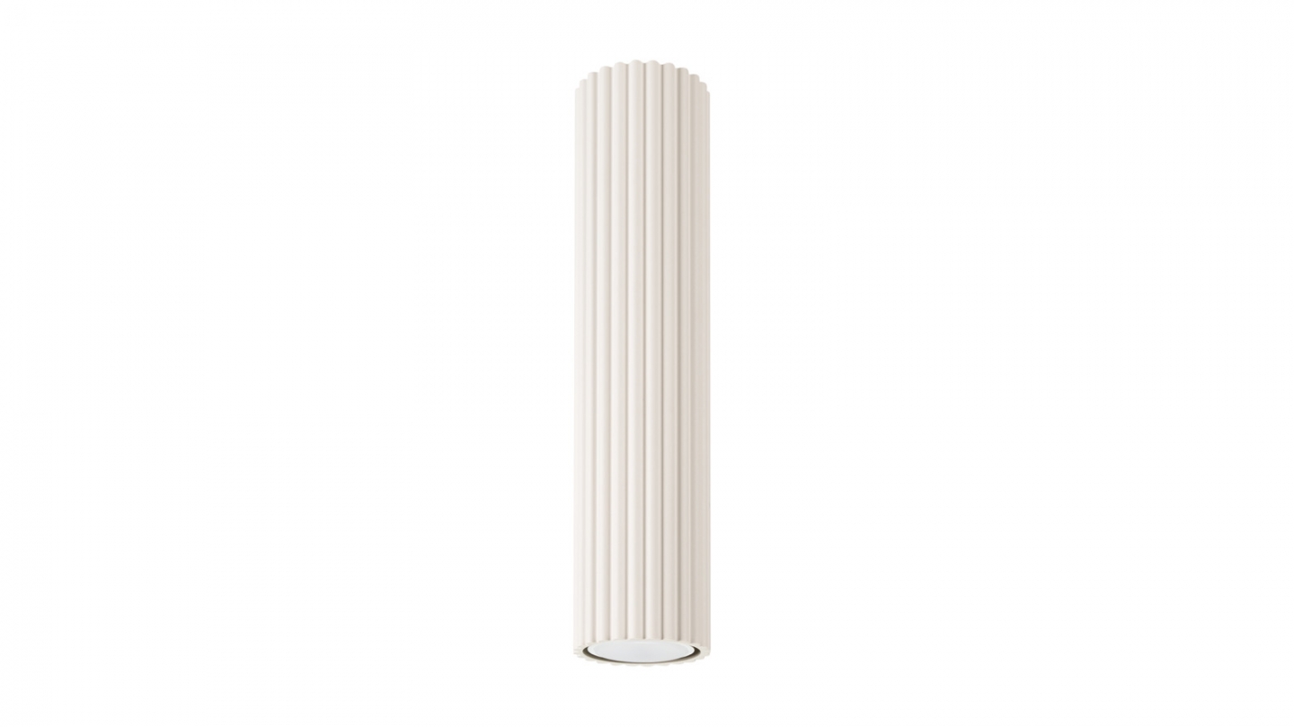 Plafonnier en aluminium cannelé 30 cm beige - Karbon Plafonnier en aluminium cannelé 30 cm beige - Karbon