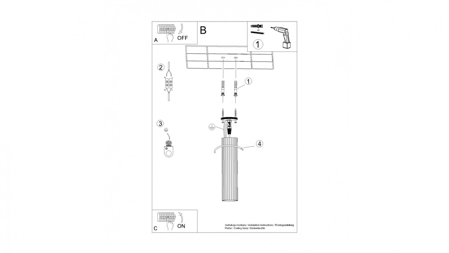 Plafonnier en aluminium cannelé 30 cm or - Karbon Plafonnier en aluminium cannelé 30 cm or - Karbon