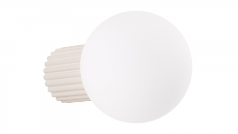 Applique en aluminium cannelé beige - Halo