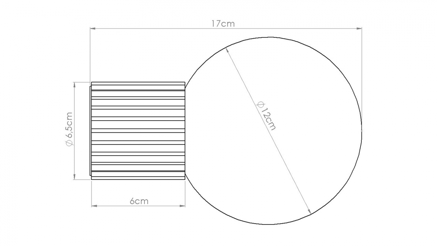 Applique en aluminium cannelé beige - Halo
