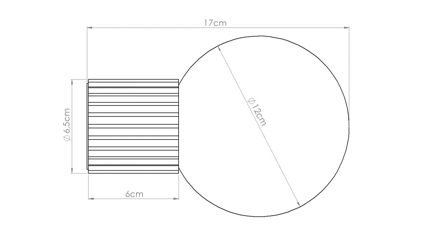 Applique en aluminium cannelé blanc - Halo