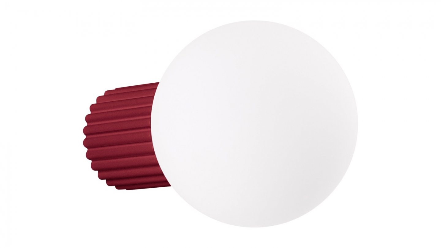 Applique en aluminium cannelé bordeaux - Halo