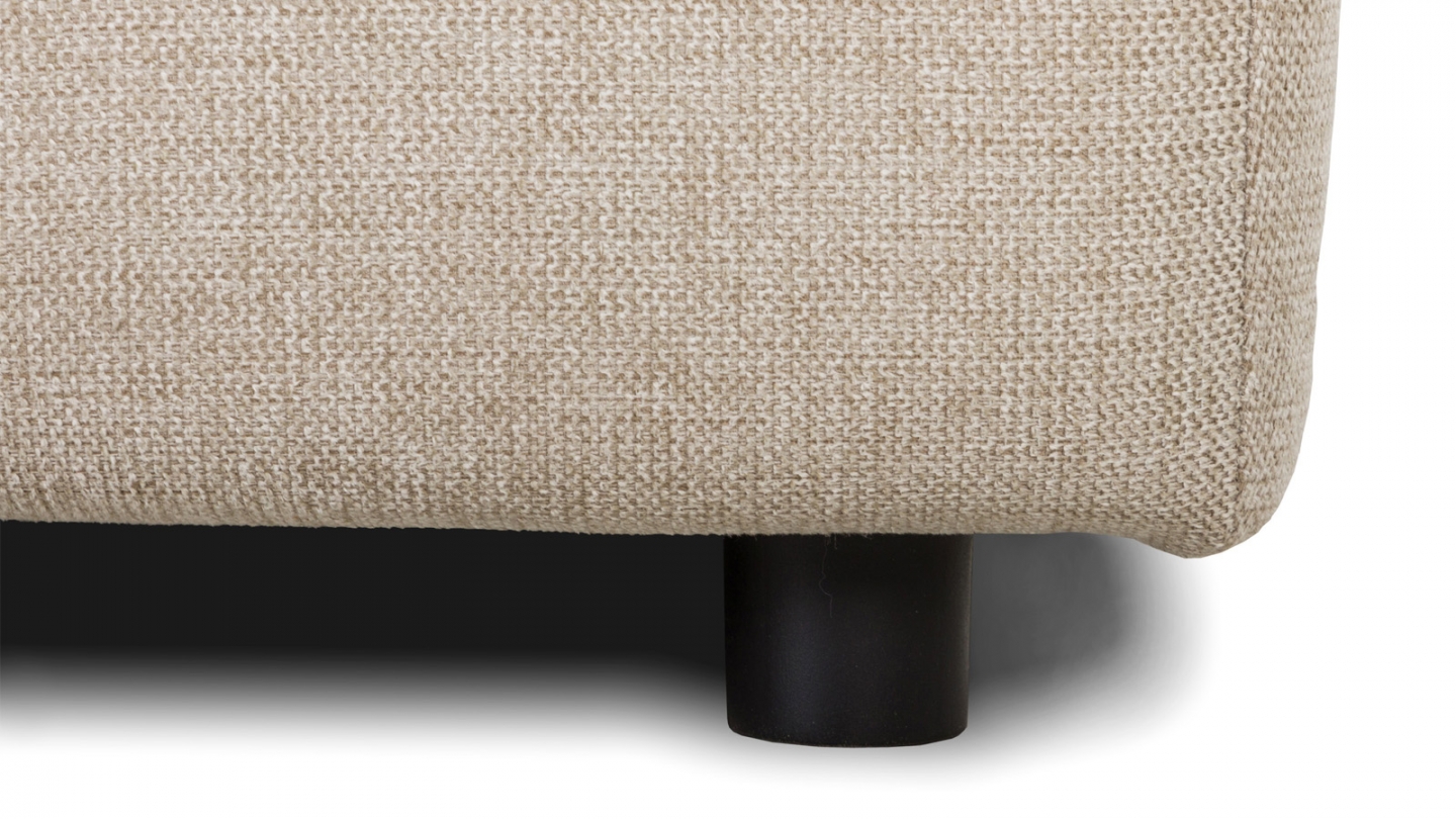 Canapé convertible 3 places en tissu beige - Sacha
