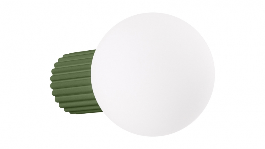 Applique en aluminium cannelé vert olive - Halo