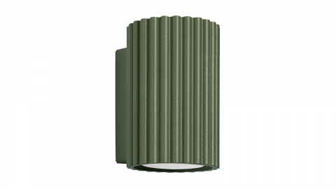 Applique en aluminium cannelé 10 cm vert olive - Karbon