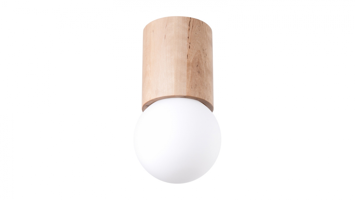 Plafonnier en bois naturel 23 cm - Boomo