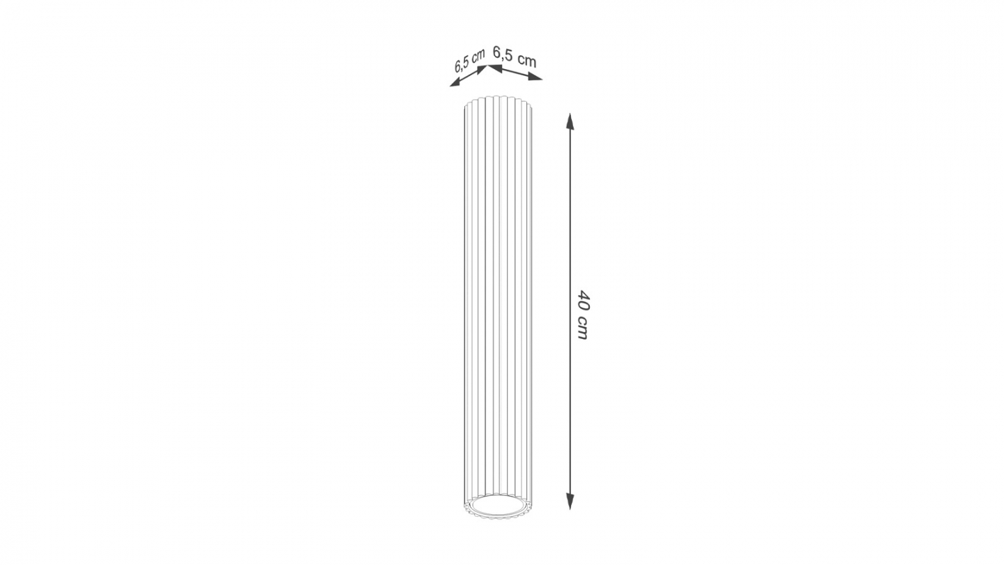 Plafonnier en aluminium cannelé 40 cm beige - Karbon Plafonnier en aluminium cannelé 40 cm beige - Karbon
