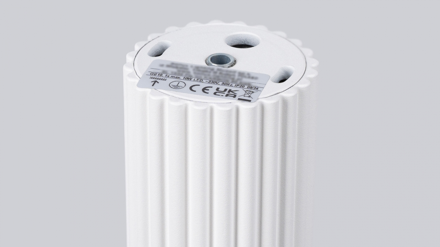 Plafonnier en aluminium cannelé 40 cm blanc - Karbon Plafonnier en aluminium cannelé 40 cm blanc - Karbon