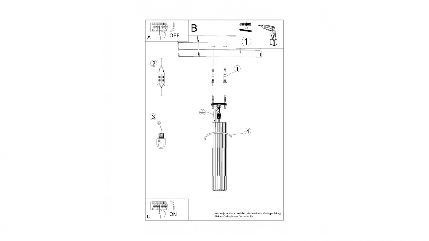 Plafonnier en aluminium cannelé 40 cm blanc - Karbon Plafonnier en aluminium cannelé 40 cm blanc - Karbon