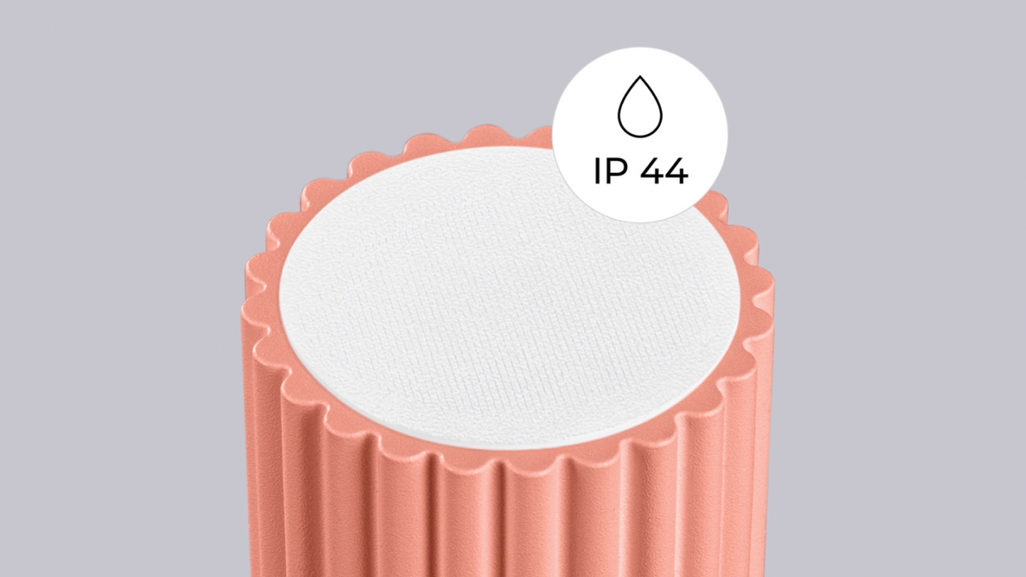 Plafonnier en aluminium cannelé pêche - Halo
