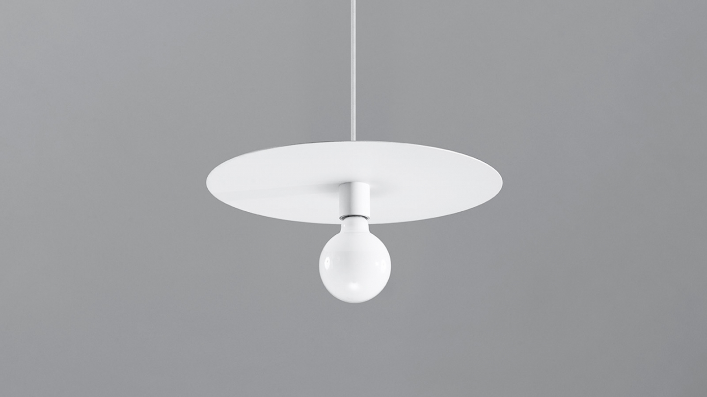 Suspension en métal blanc 40 cm - Flavio