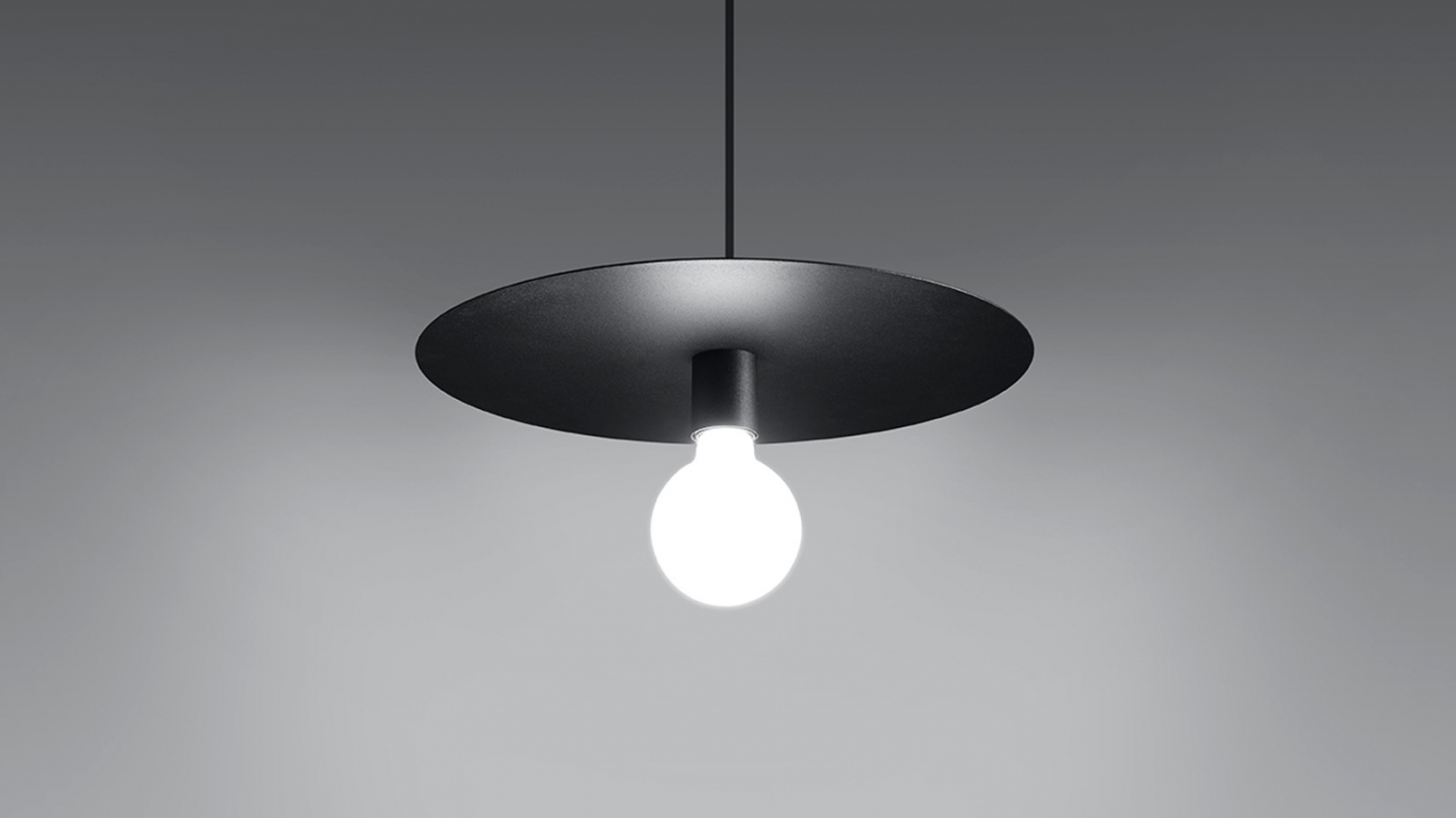 Suspension en métal noir 40 cm - Flavio