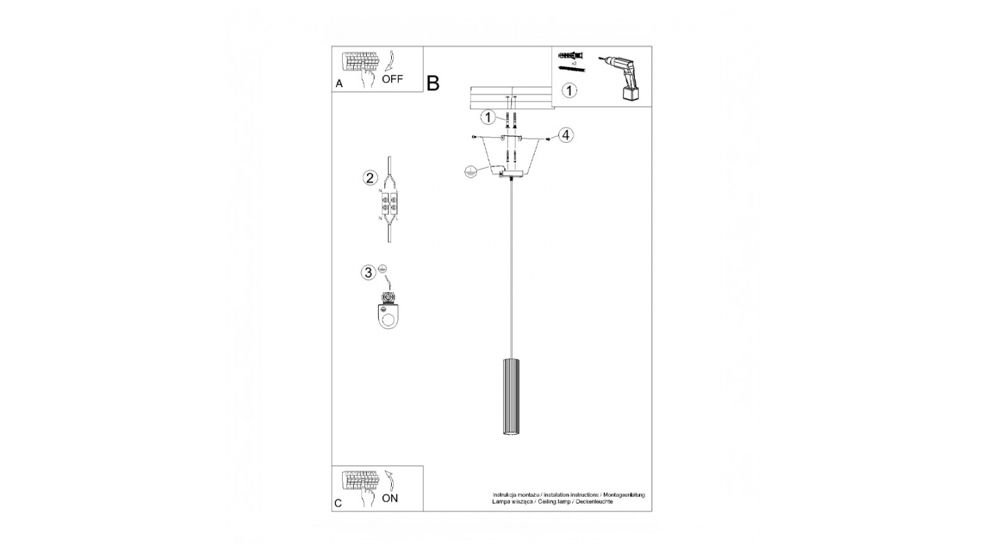 Suspension en aluminium cannelé beige - Karbon
