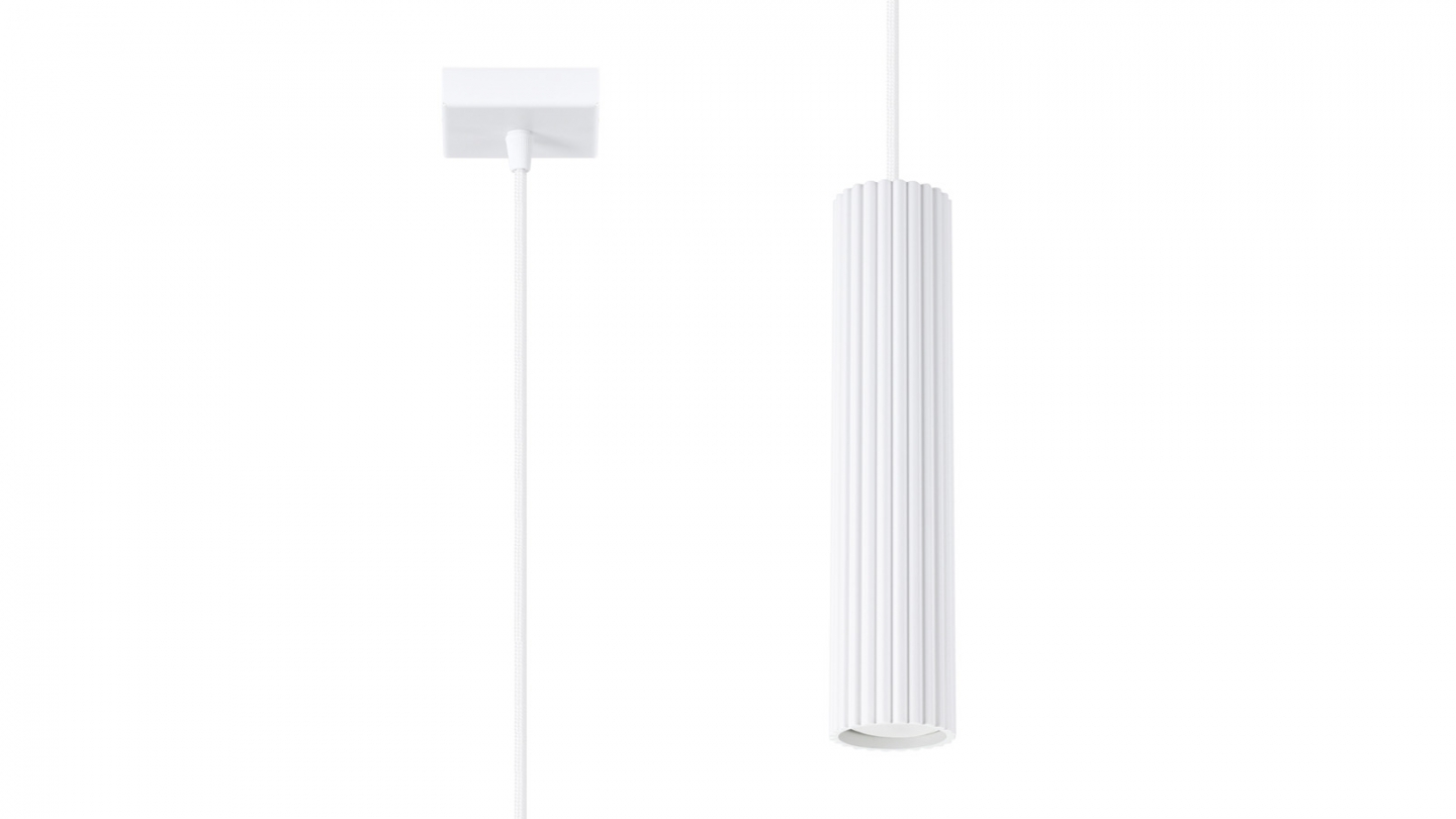 Suspension en aluminium cannelé blanc - Karbon