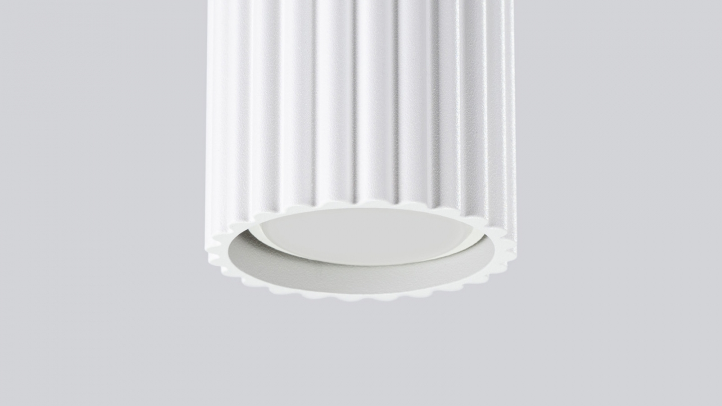 Suspension en aluminium cannelé blanc - Karbon