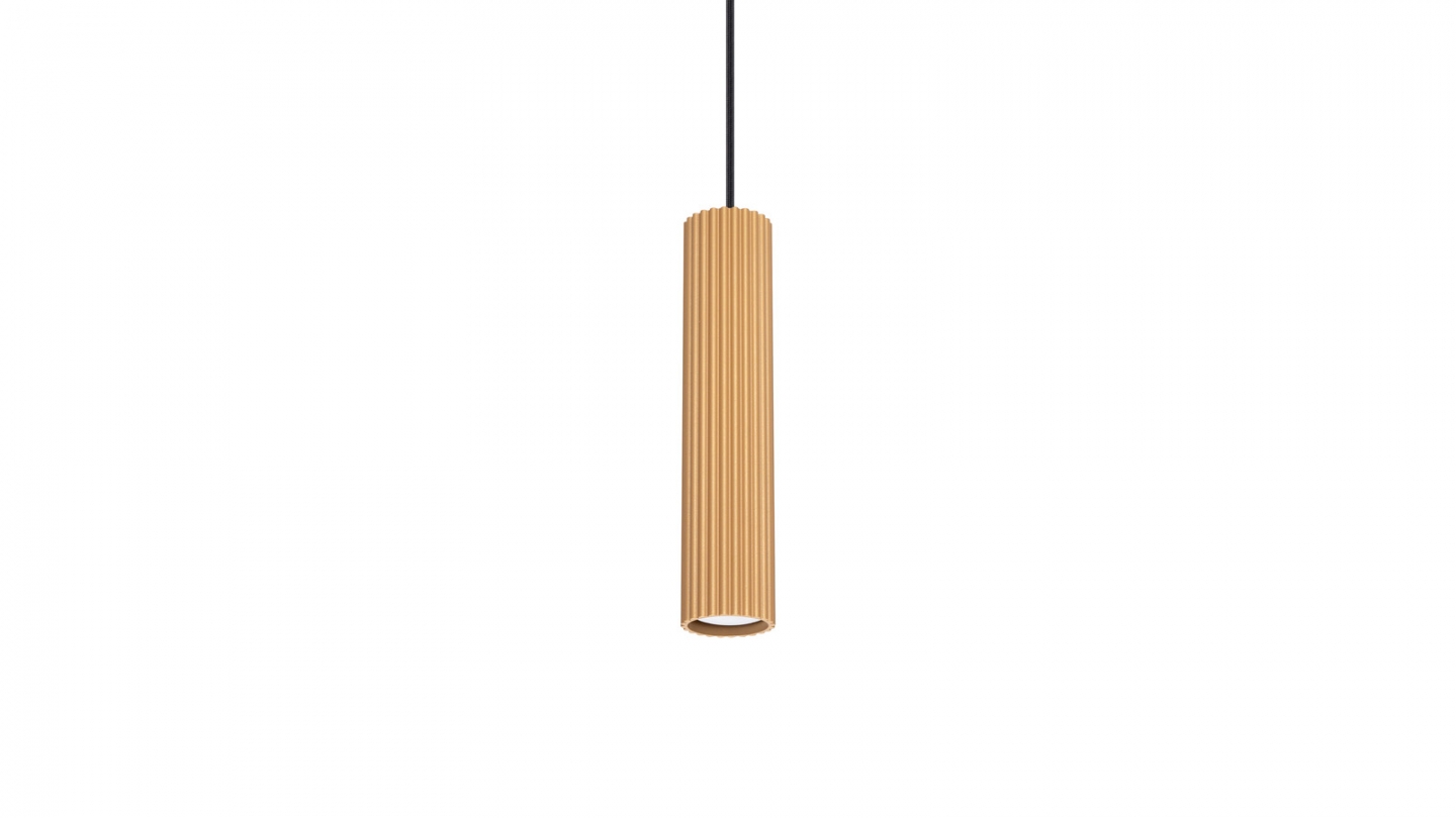 Suspension en aluminium cannelé or - Karbon