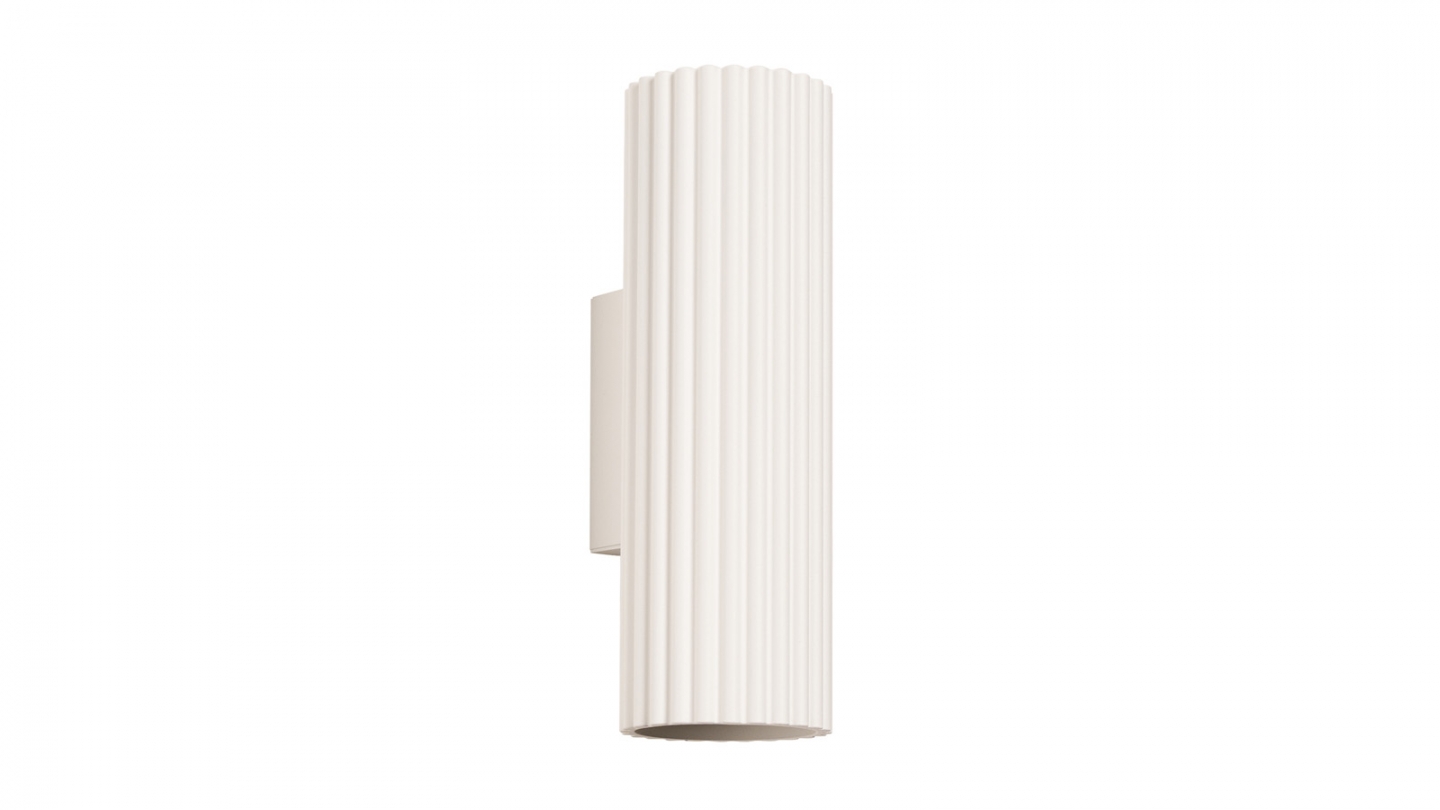 Applique en aluminium cannelé 20 cm beige - Karbon