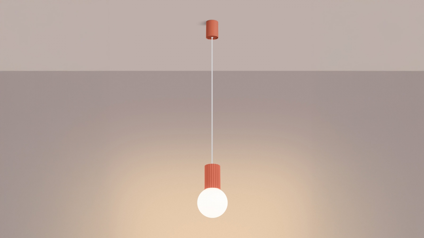 Suspension en aluminium cannelé pêche - Halo