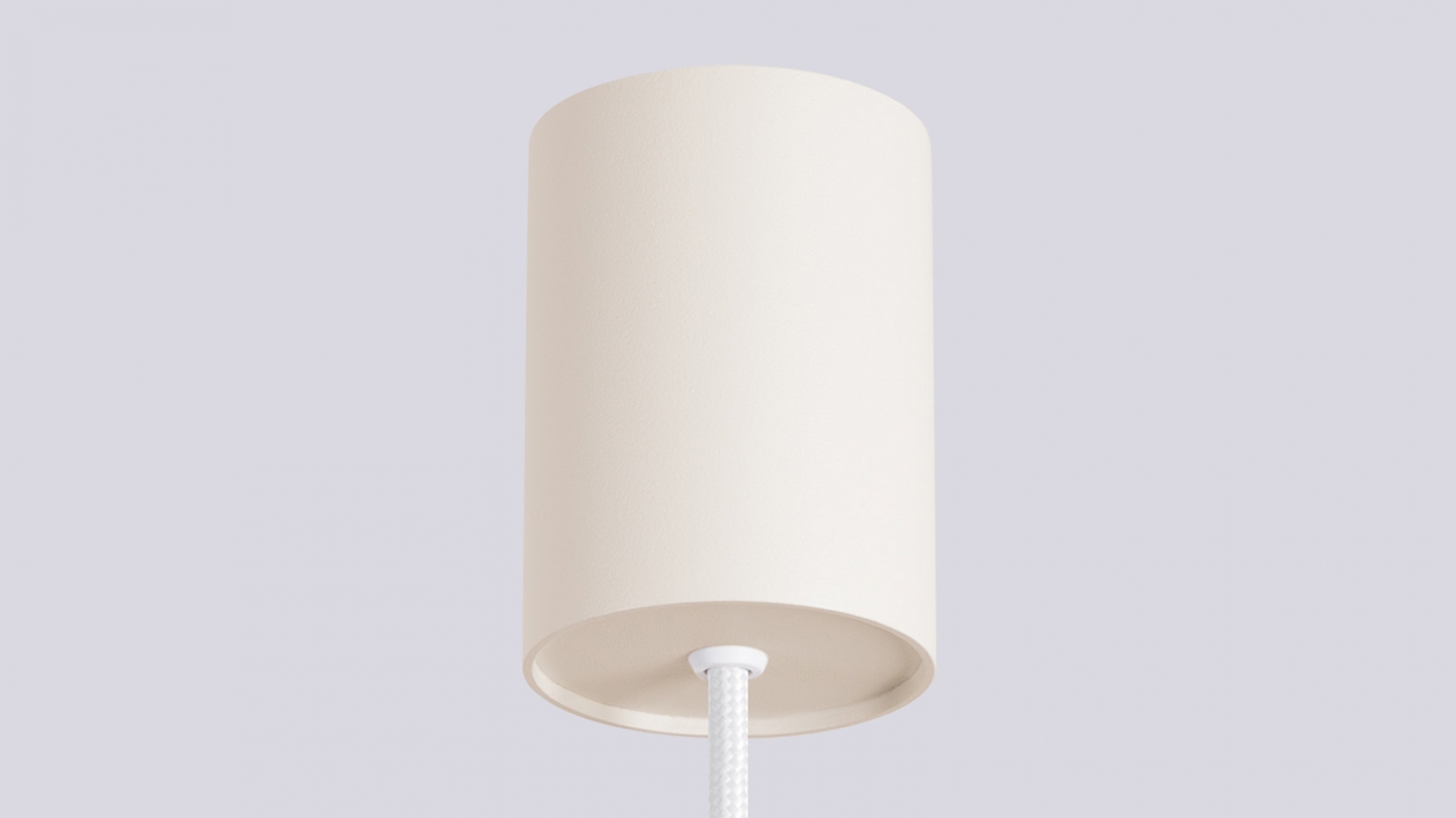 Suspension en aluminium cannelé beige - Halo