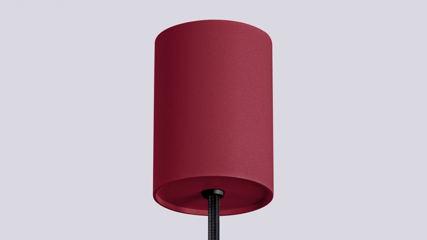 Suspension en aluminium cannelé bordeaux - Halo