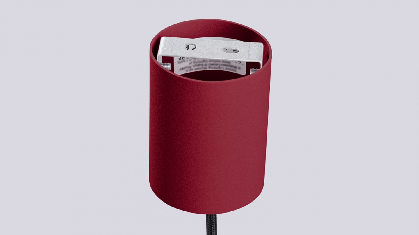 Suspension en aluminium cannelé bordeaux - Halo