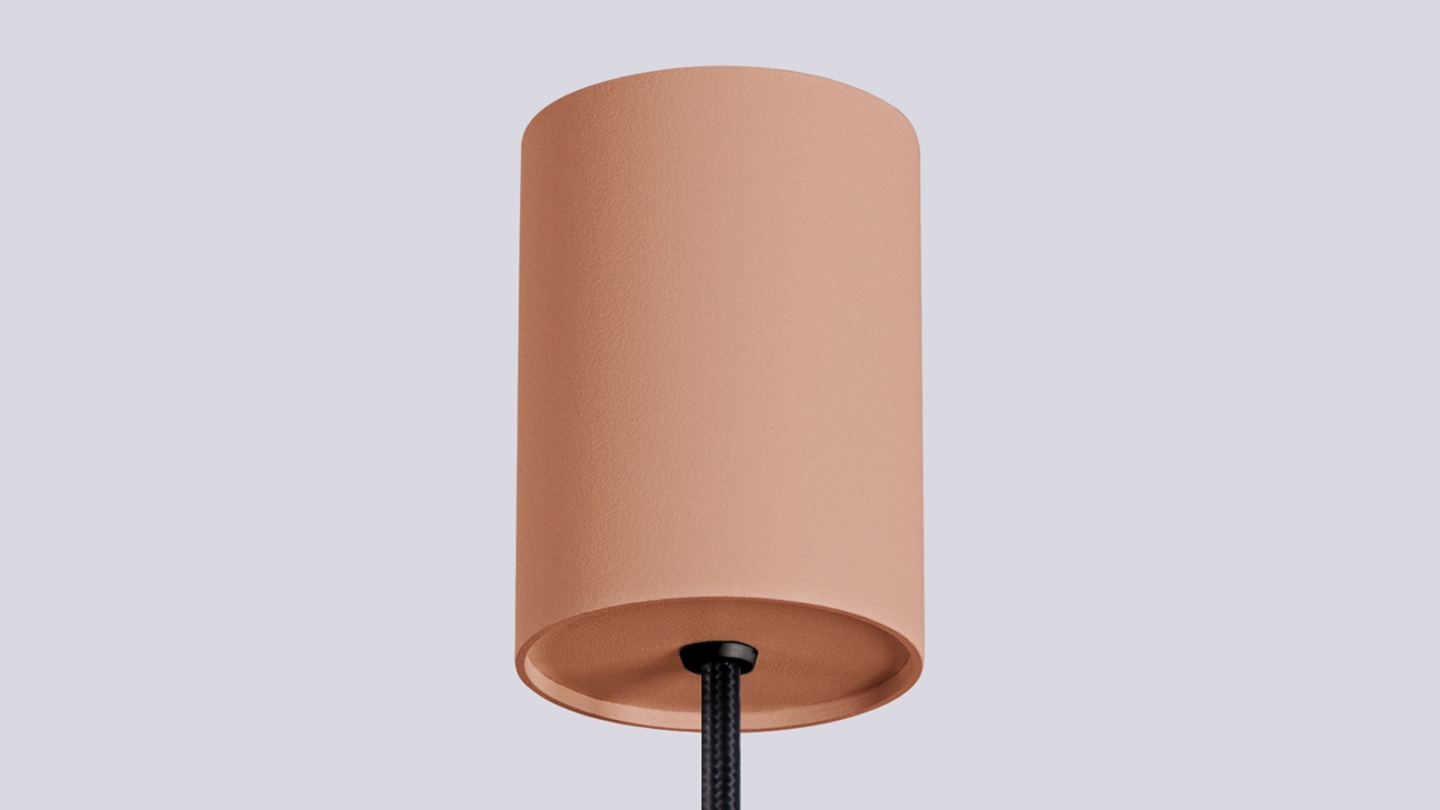 Suspension en aluminium cannelé moka - Halo