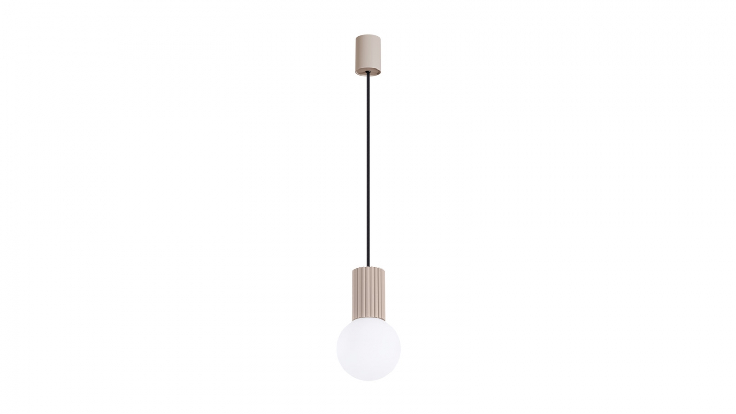 Suspension en aluminium cannelé taupe - Halo