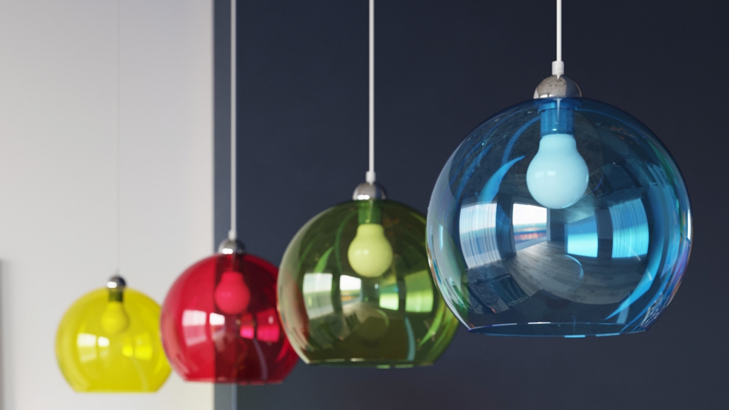 Suspension en verre champagne 30cm - Ball