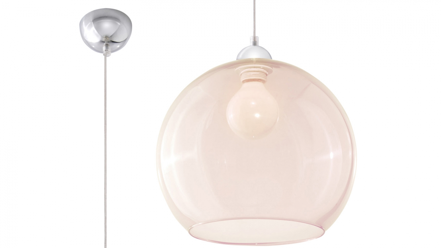 Suspension en verre champagne 30cm - Ball