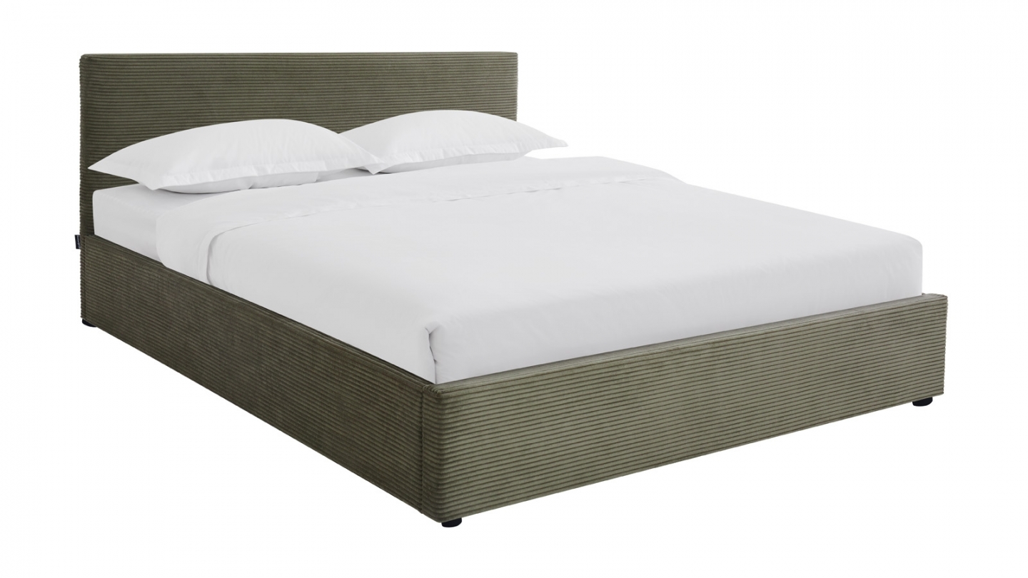 Ensemble Lit coffre adulte 160x200cm avec tête de lit en velours côtelé vert - Tina + Matelas mémoire de forme - Memo HR Ensemble Lit coffre adulte 160x200cm avec tête de lit en velours côtelé vert - Tina + Matelas mémoire de forme - Memo HR