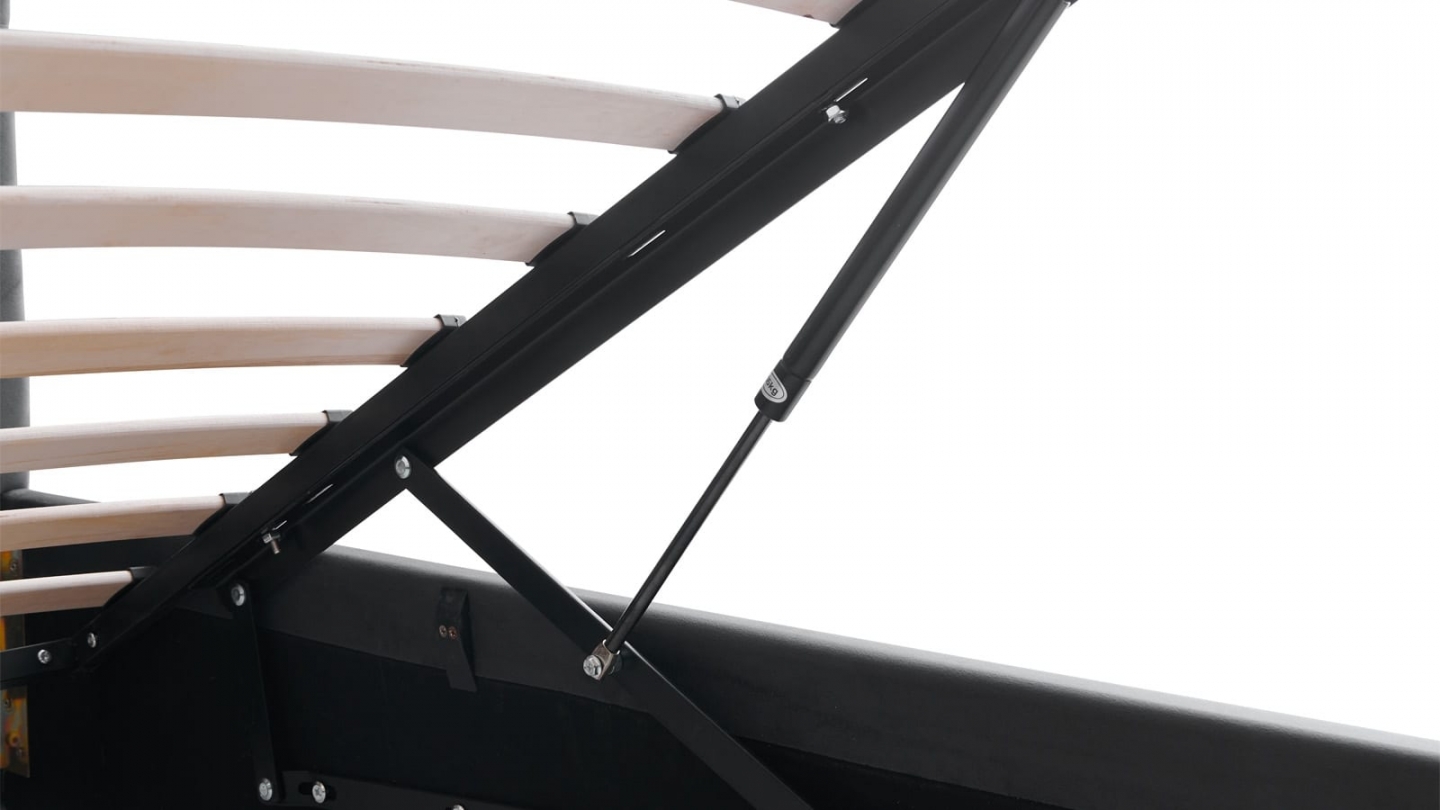 Ensemble Lit coffre adulte 180x200cm avec tête de lit en velours gris foncé - Tina + Matelas ressorts ensachés - Spring Elite Ensemble Lit coffre adulte 180x200cm avec tête de lit en velours gris foncé - Tina + Matelas ressorts ensachés - Spring Elite