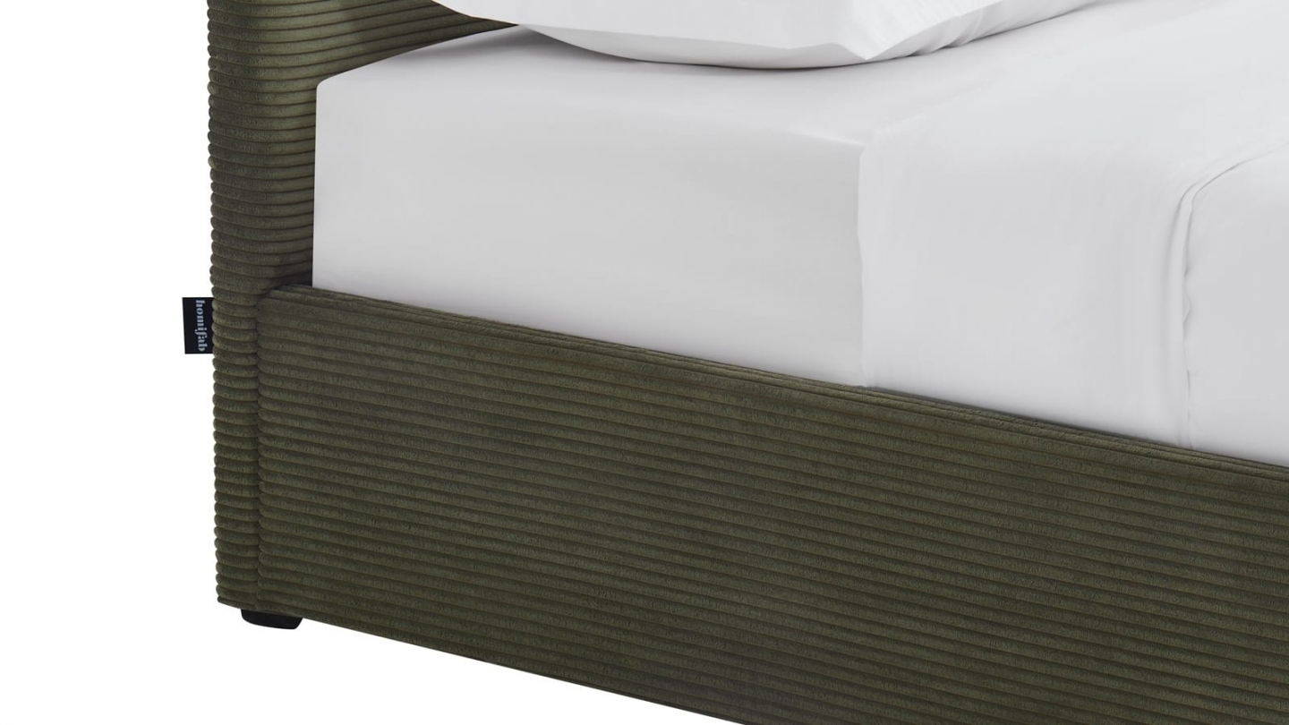 Ensemble Lit coffre adulte 180x200cm avec tête de lit en velours côtelé vert - Tina + Matelas ressorts ensachés - Spring Elite Ensemble Lit coffre adulte 180x200cm avec tête de lit en velours côtelé vert - Tina + Matelas ressorts ensachés - Spring Elite