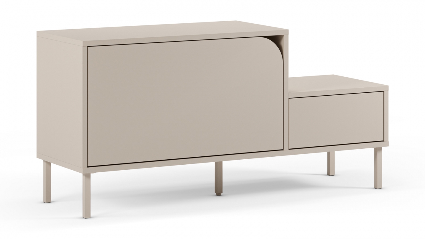 Meuble à chaussures 2 portes beige 120 cm - Jonas