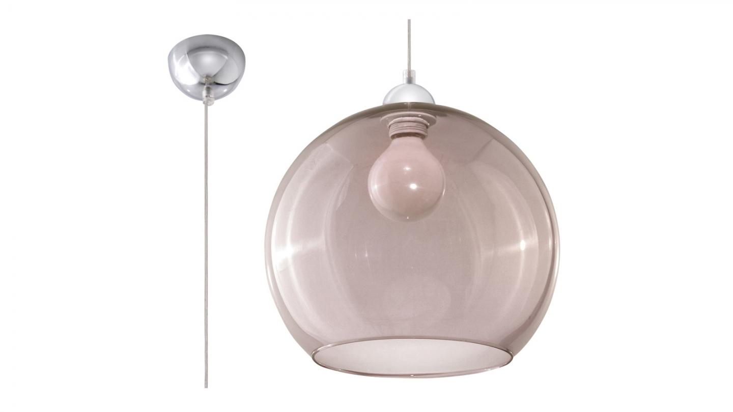 Suspension en verre graphite 30cm - Ball