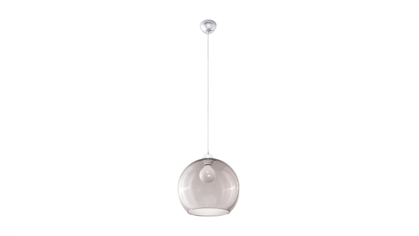 Suspension en verre graphite 30cm - Ball