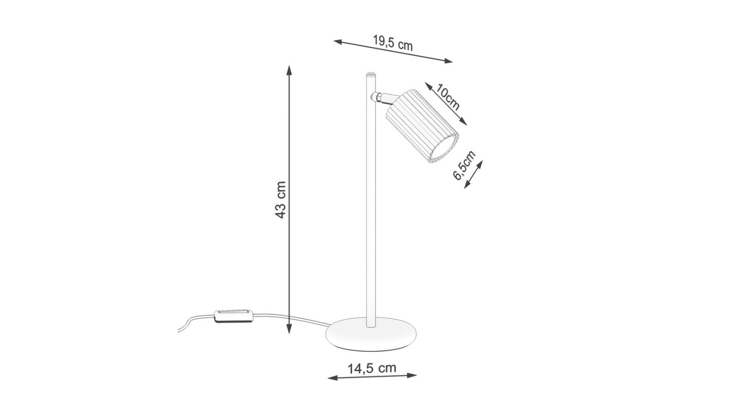 Lampe à poser en aluminium cannelé or - Karbon Lampe à poser en aluminium cannelé or - Karbon