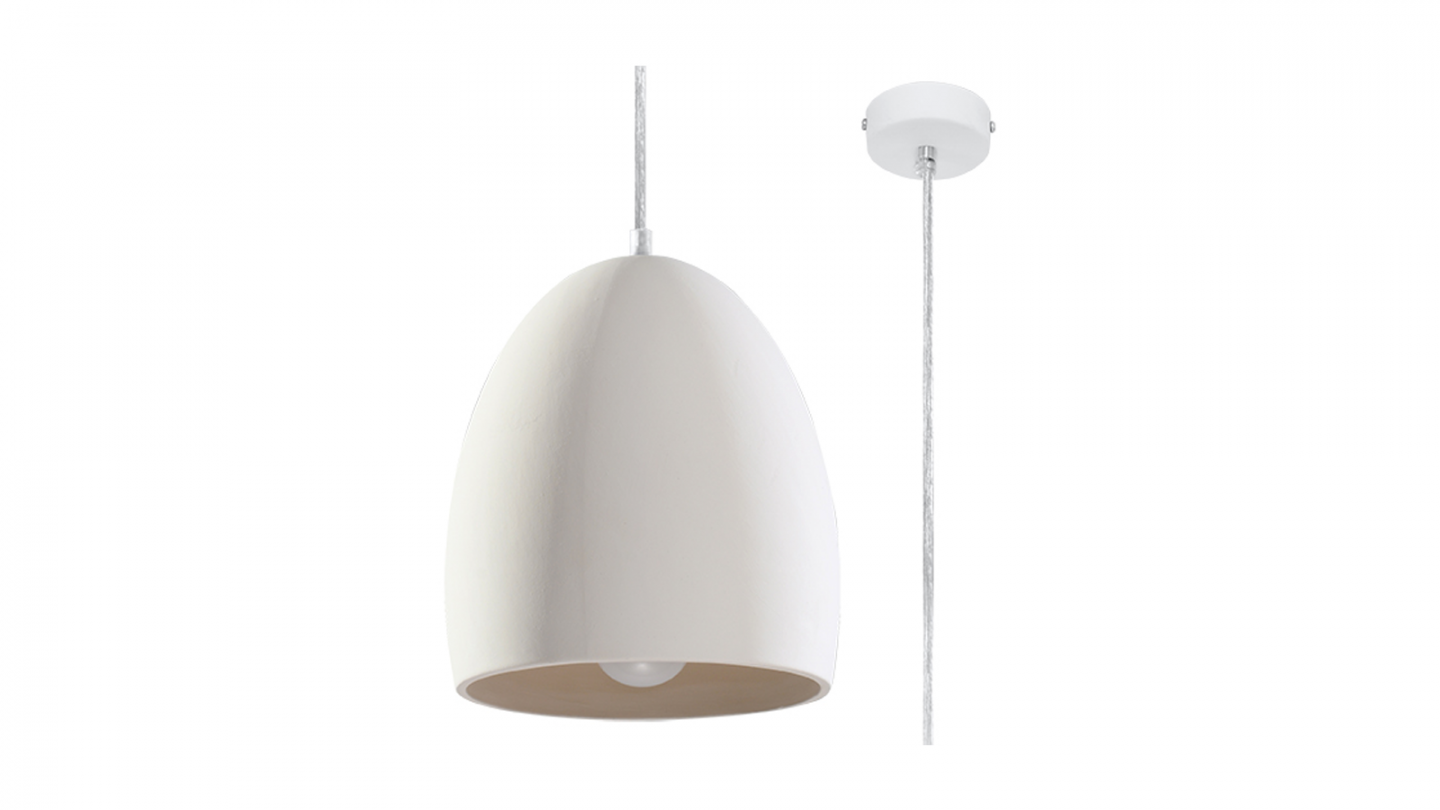 Suspension en céramique blanc 30 cm - Flawiusz