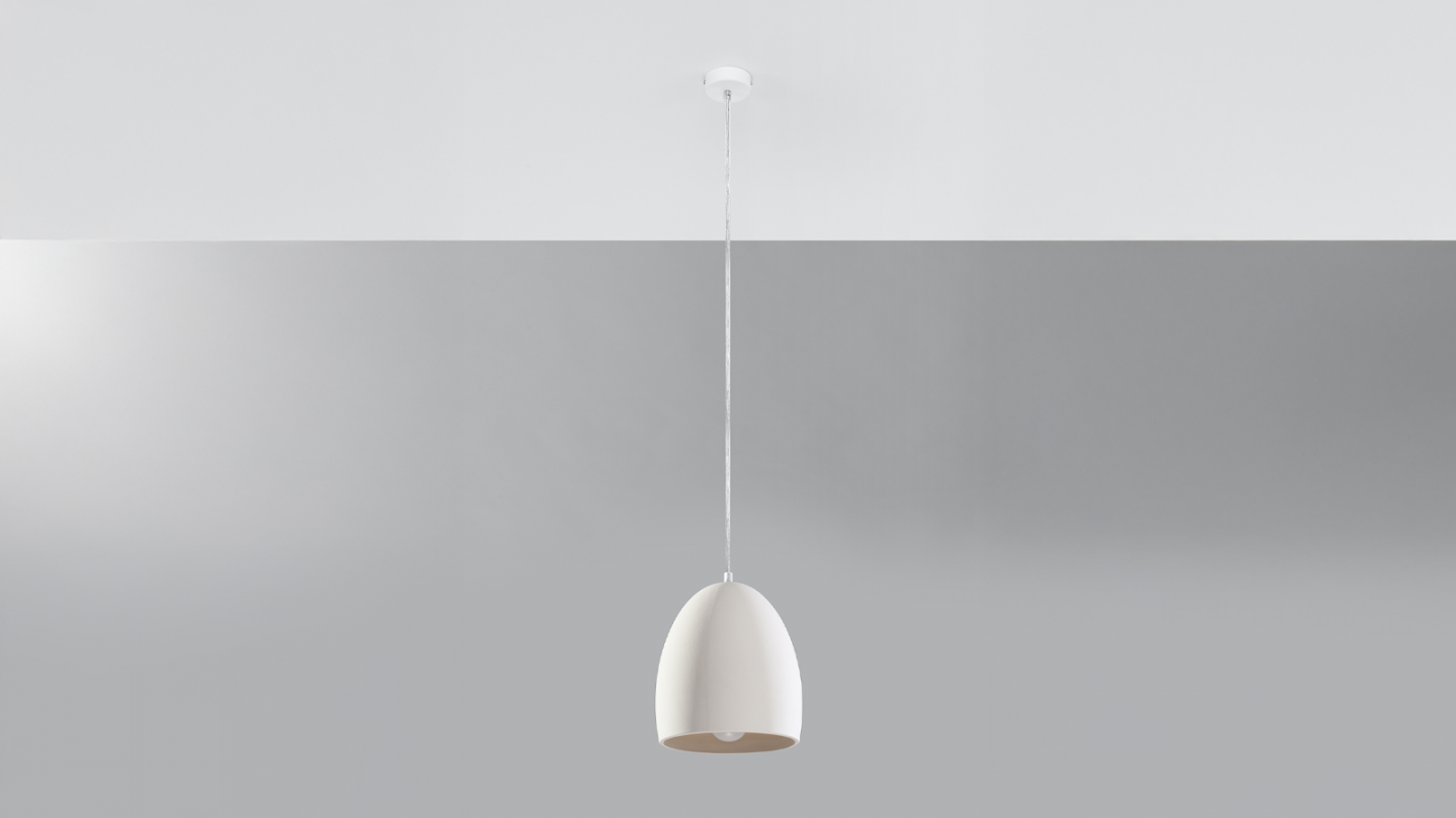 Suspension en céramique blanc 30 cm - Flawiusz