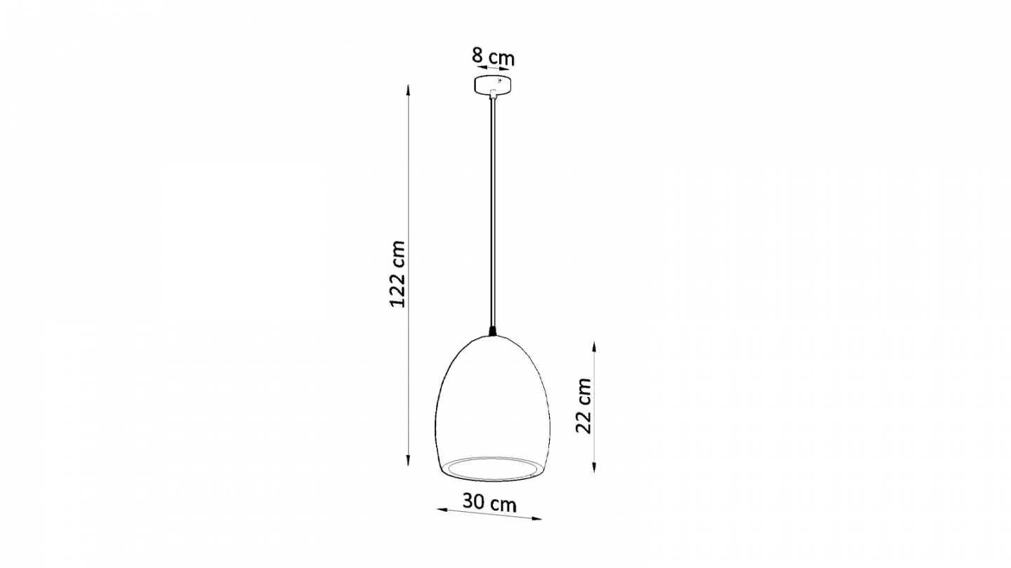 Suspension en céramique blanc 30 cm - Flawiusz