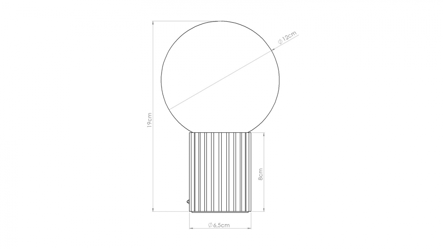 Lampe à poser en aluminium cannelé blanc - Halo Lampe à poser en aluminium cannelé blanc - Halo