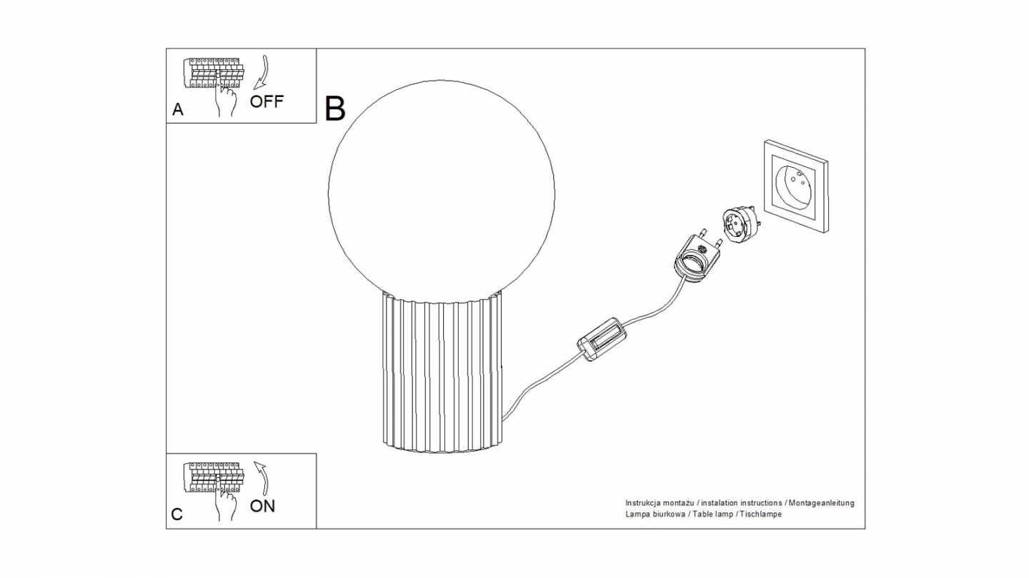 Lampe à poser en aluminium cannelé blanc - Halo Lampe à poser en aluminium cannelé blanc - Halo