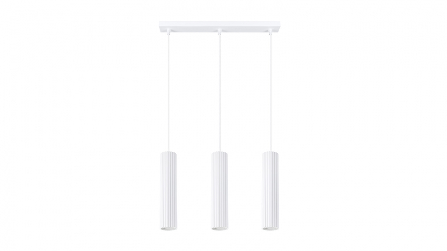 Suspension en aluminium cannelé 3 ampoules - Karbon Suspension en aluminium cannelé 3 ampoules - Karbon