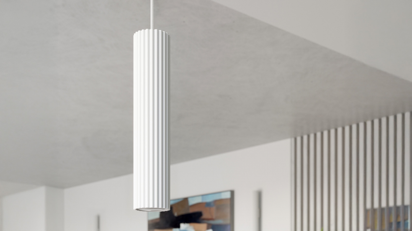 Suspension en aluminium cannelé 3 ampoules - Karbon Suspension en aluminium cannelé 3 ampoules - Karbon